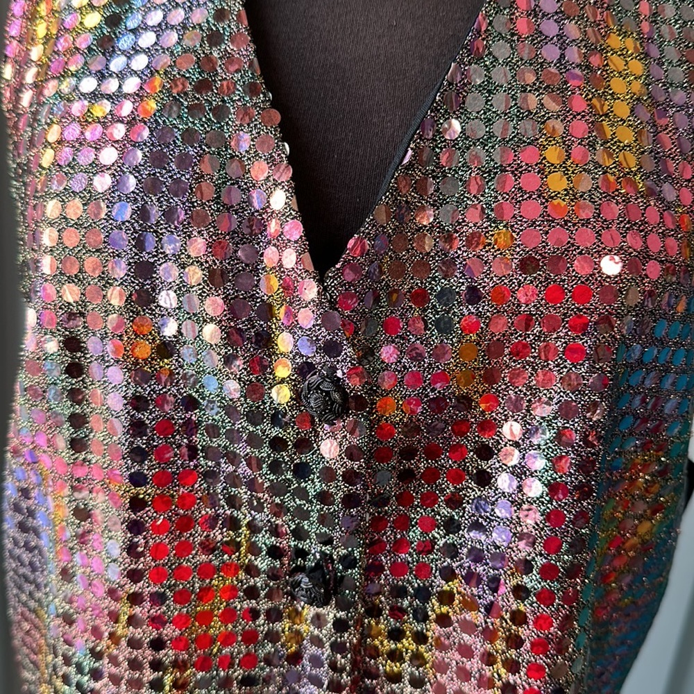 Shiny vintage vest - Picture 3 of 5